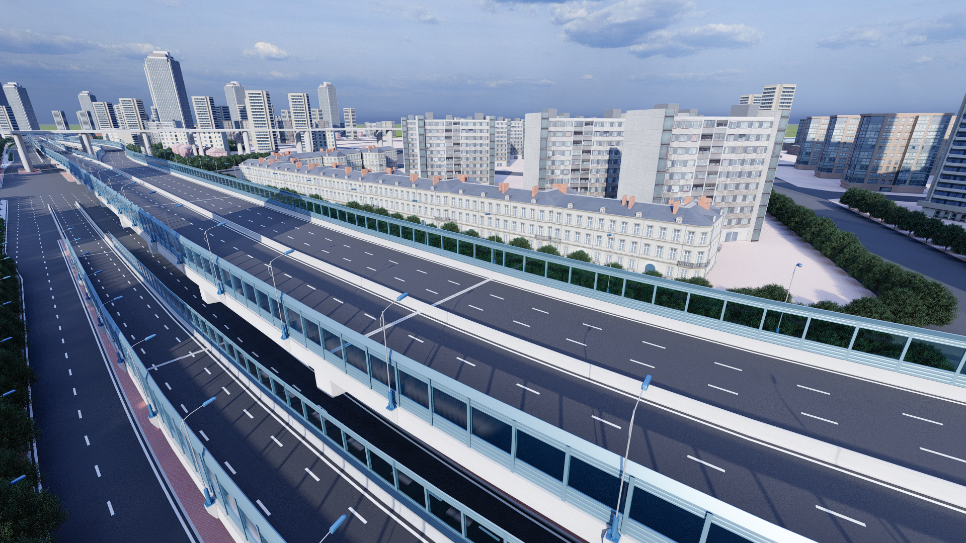 镜头 | 一线 公司承建的哈尔滨市东三环快速路工程大干快上 助力打造幸福宜居冰城(图1)